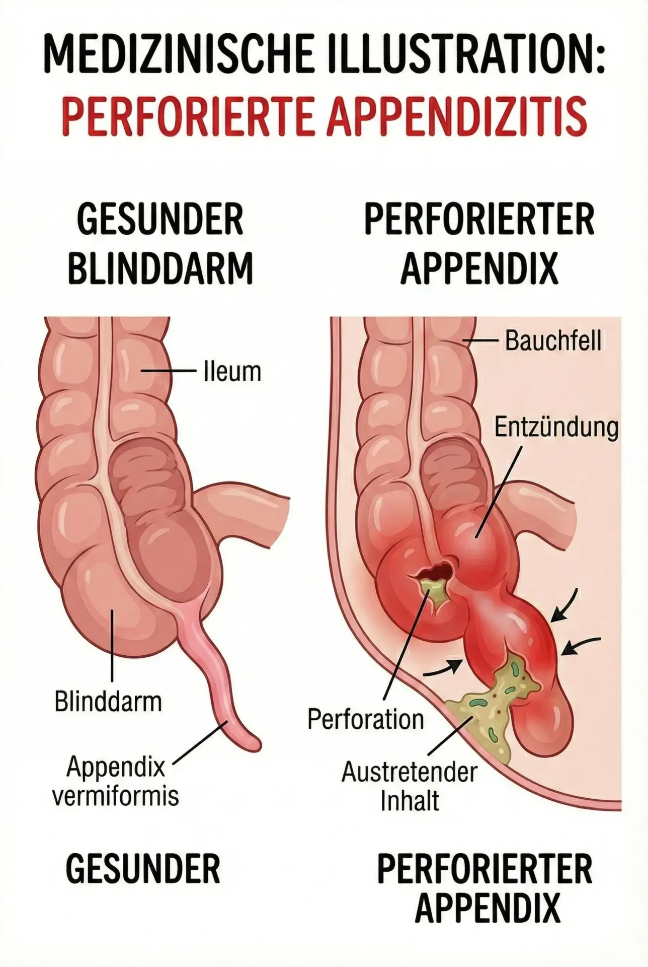 Schmerzensgeld zu nicht erkannte Blinddarmentzündung